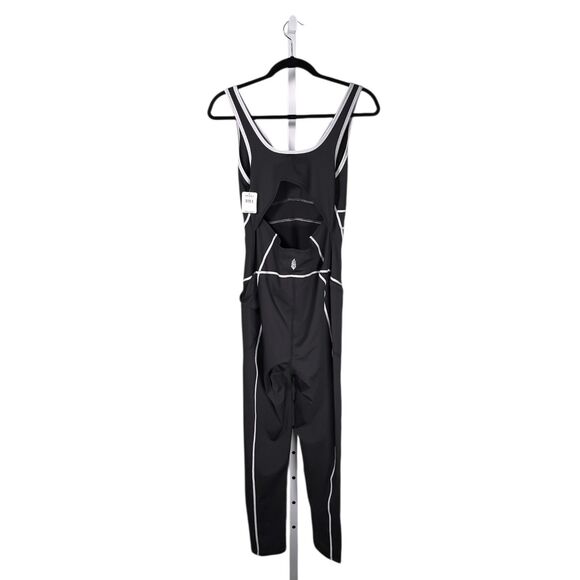 Free People Movement Jumpsuit Black Reflective You're A Peach One Piece L NWT - Picture 2 of 11